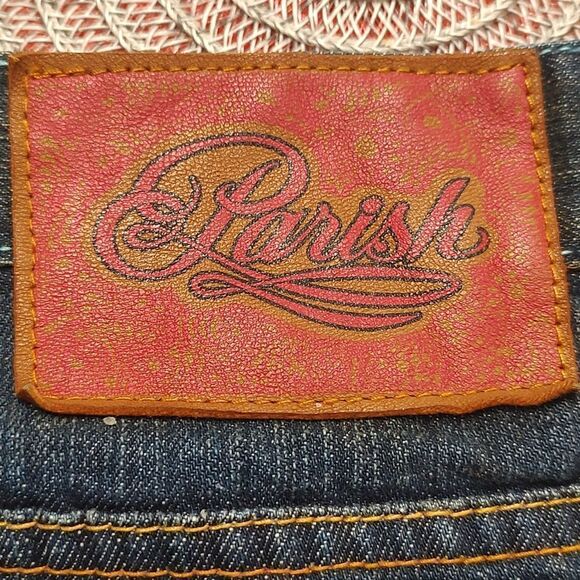 Parish button fly Health Wealth Wisdom distressed jeans  Sz 42  NWOT - Picture 12 of 14